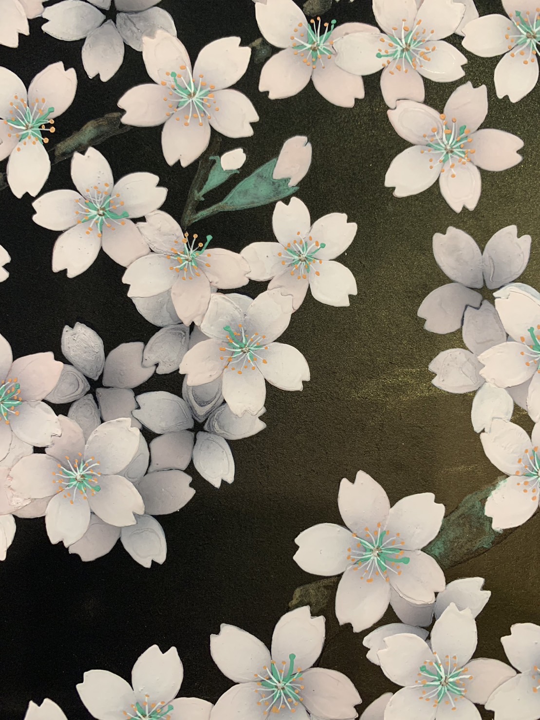 桜を描いた中村哲叡の日本画作品